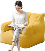 Single Bean Bag Chair | Bean Bag Lazy Sofa with Armrest,Floor Chair for Living Room, Bedroom, Floor Chair for Adults, Beanbag Chair for Dorm Reading
