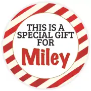 This is a Special Gift for Miley - Circle Sticker Decal 3 Inch - Christmas