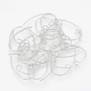 200pcs Real Platinum Plated Brass Earring Hooks Dangle Earwire Loop 21x12x1mm