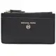 Michael Kors 專櫃款鵝卵石紋皮革拉鍊鑰匙卡夾零錢包禮盒(黑色)