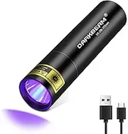 DARKBEAM Flashlight UV Black Light 395 NM, Mini but Powerful USB- C LED Rechargeable Woods Lamp, Ultraviolet Flashlights for Pet Dog Urine, Stains Detection/Resin Curing/Fluorescent Agent