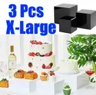 3 Acrylic Birthday Wedding Dessert Buffet Cake Table Riser Display Plinth Stand