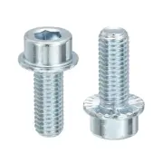 30Pcs M10x25mm Carbon Steel Flanged Hex Socket Head Cap Screws Bolt