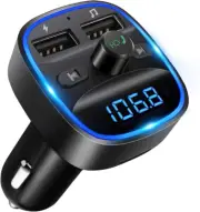 FM Transmitter, Bluetooth FM Transmitter Wireless Radio Adapter Car Kit with Dua