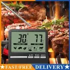 Digital Kitchen Food Thermometer Probe Meter Oven Meat Cooking Alarm Timer AU