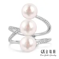 在飛比找momo購物網優惠-【GJS 金敬順】天然珍珠鑽石戒指(日本AKOYA珍珠7mm