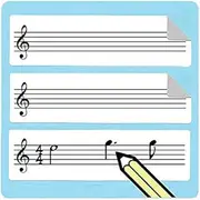 Treble Clef Staff Stickers (75 Pack) Great for Music Teachers!