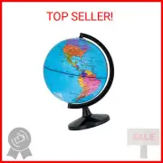 TCP Global 6" Blue Ocean World Globe with Black Base - Compact Mini Political Gl