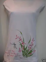 NEW American Apparel yoga flower Dragonfly RUMI shirt
