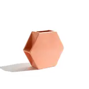 Ben David Hex Flower Vase Home/Lounge Decor Medium - Peach