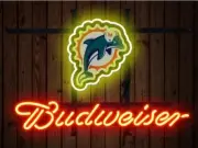 Miami Dolphins Beer 20"x16" Neon Sign Lamp Light Visual Party Artwork Bar AL