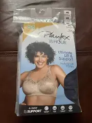 NIB Playtex Wirefree Bra 44C-Blue Velvet-FREE S&H W/BIN