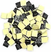 50pcs Self Adhesive Cable Wire Zip Tie Mounts Base Clamps Clip Black 20 * 20MM