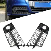 Front Bumper Black Honeycomb Mesh Fog Light Grille Cover For Audi TT MK2