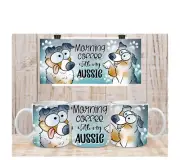 Aussie dog coffee mug 11oz. Australian Shepard