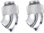 2pcs Water-Cooled Swivel Elbow Sequin Spiral Folders G1 Expander Refill Product Cooling Accessories Lid Containers Foldable Bed Rail Bath Support Vine Silver Brass