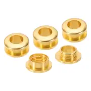 7mm(2/7 Inch) Brass Hole Eyelets, 4 Pcs Arc Surface Grommets, Imitation Gold