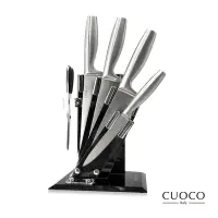 在飛比找Yahoo奇摩購物中心優惠-【義大利CUOCO】420薩丁尼亞不鏽鋼刀具6件組(切片刀、