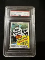 1985 Topps Baseball Cello Pack PSA 10 Mint