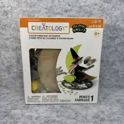 Halloween 3D Witch Craft Wood House Kit, Makes 1 Glow in The Dark Paint House