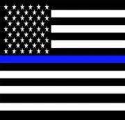 USA Thin Blue Line Bandana Doo Rag 21" x 21" American Flag Thin Blue Line Police
