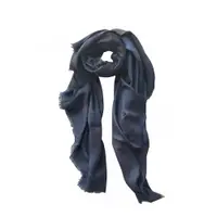 在飛比找PChome24h購物優惠-BURBERRY經典大格紋莫代爾羊毛混紡披肩/圍巾 (藍黑)
