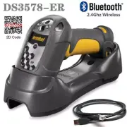 Symbol DS3578-ER Wireless 1D/2D Barcode Scanner w Cradle & USB Cable & Battery