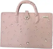PU Leather Laptop Sleeve - Waterproof Computer Bag | Stylish Pink Notebook Case | Laptop Carrying Case with Handle for Work and Travel | Durable & Compact Design for Everyday Use
