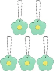 Key Turning Aid, Key Covers, Pack of 5 Key Turning Aid, Creative Silicone Key Case in Large Petal Shape, PVC Cover Protection for Seniors and Disabled (Green)