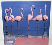 Springbok Flamingo Reflection Puzzle 2000 PCS Pink Flamingo Water New