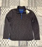 Robert Graham Pullover Sweater Quarter Zip Gray Medium BRAND NEW WITH TAGS