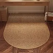 Office Chair Mat for Hardwood Floor, Medieval Style, Arched Chair Cushion, 31.5'' x 48'' Face Dining Room, Bedroom (Belgian Pure Coffee - Light Arched, 80 * 120CM)