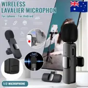 Wireless Lavalier Microphone Mic For iPhone Apple Phone ipad Vlog Live Stream