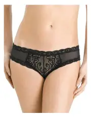 [Natori] Feathers Low Rise Lace Hipster Brief in Black