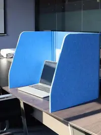 在飛比找Yahoo奇摩拍賣-7-11運費0元優惠優惠-定制聚酯辦公室隔音桌面屏風擋板學生書桌隔斷可折疊分區吸音神器