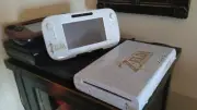 Skin Decal Vinilo for Nintendo Wii U Console + Controller Zelda White Details