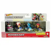 Hot Wheels Mario Kart 4 Pack Waluigi Toad Yoshi Diddy Kong
