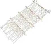 Storage Ornaments Hammock for Stuffed Animals Stuffed Animal Net Floating Bookshelf Hanging Hammock Net for Stuffed Animals Stuffed Animal Storage Cotton Rope Beige