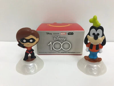 2023 McDonalds Disney 100 Figurines GOOFY and MRS. INCREDIBLE ELASTIGIRL