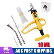 10ML Veterinary Drench Gun Animal Continuous Syringe Injector Infusion Device OZ