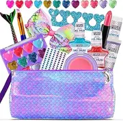 Purple Ladybug Girls Make up Set - Washable Kids Makeup Sets for Girls Age 6 + - Cool Mermaid Gifts for 7 8 9 10 11 12 13 Year Old Girl, Great Birthday Presents for Children - Safe for Little Girls