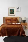 NWT Anthropologie Lustared Velvet Alastair King Quilt In Bronze