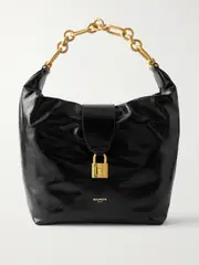 [Balmain] Balmain - Sync Leather Shoulder Bag - Black - One size One size Black