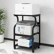 PUNCIA 50x40x73cm Large Printer Stand,Printer Table with Adjustable Storage Shelf,3 Tier Rolling Printer Cart with Wheels for Home Office Organization,Multifunctional Shelves for Heat Press,3D Printer