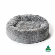 Snooza Cuddler Plush Dog Bed Non-Slip Base Chinchilla Large