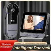 Wireless Intercom Doorbell Night Vision HD 4.3in LPs Screen Waterproof Camera