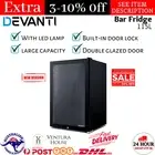 Devanti Bar Fridge Glass Door Mini Freezer Fridges Portable 115L Countertop Cool