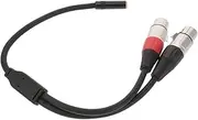Parliky XLR Audio Cable Splitter Adapter Male to Dual XLR Female Y Design for Versatile Dual Device Connectivity and Audio Signal for Mixing Console and Microphone Use
