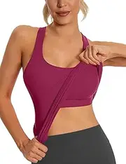 [MathCat] Seamless Workout Tank Top for Women with Built in Bra, Padded Racerback Athletic Yoga Camisole