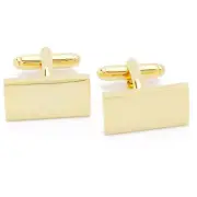 Cufflinks - Gold Rectangular Solid